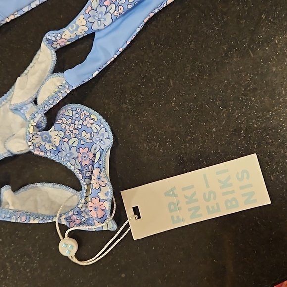 💕FRANKIES BIKINIS💕 Ali Ruffle Skimpy Bikini Bottom ~ Springtime XL NWT - Picture 12 of 13